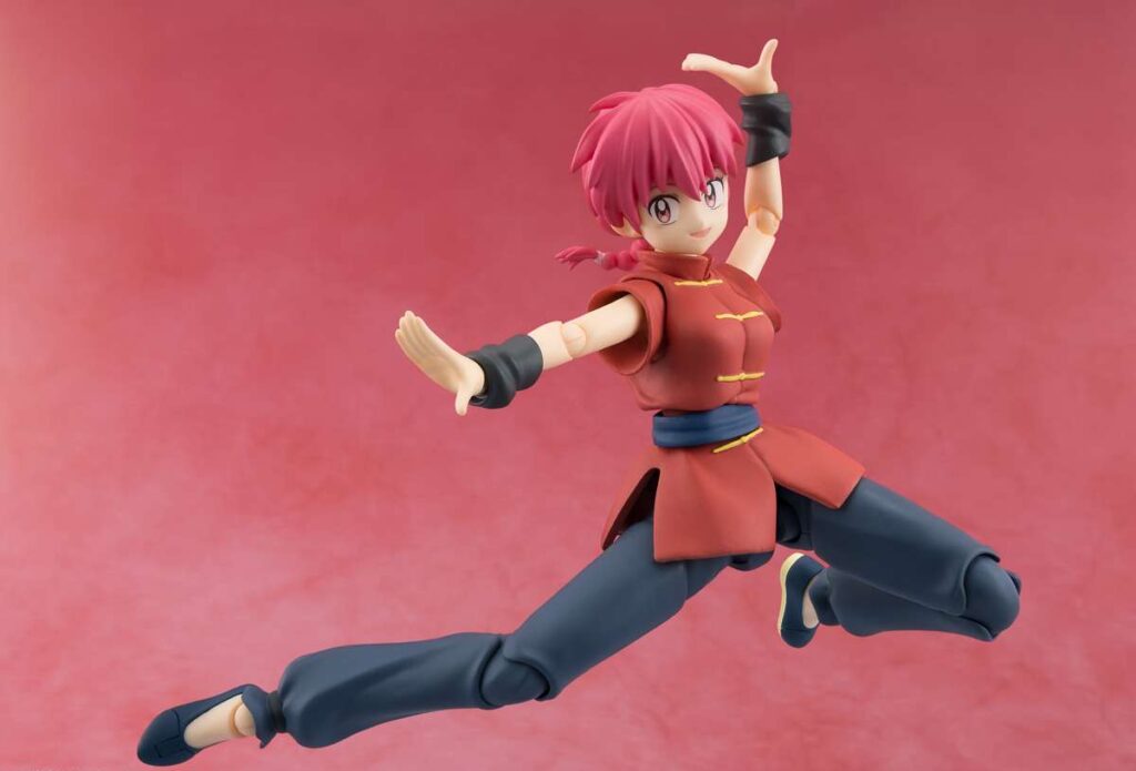 Figurine Ranma 1/2 S.H. Figuarts de Tamashii Nations inspirée du nouvel anime avec articulations premium, expressions interchangeables et accessoires