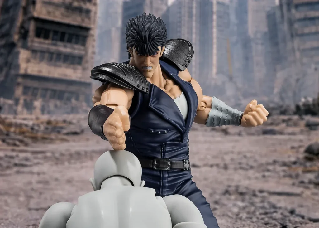 Figurine Kenshiro S.H.Figuarts par Bandai Spirits inspirée de Fist of the North Star avec accessoires interchangeables et articulations premium