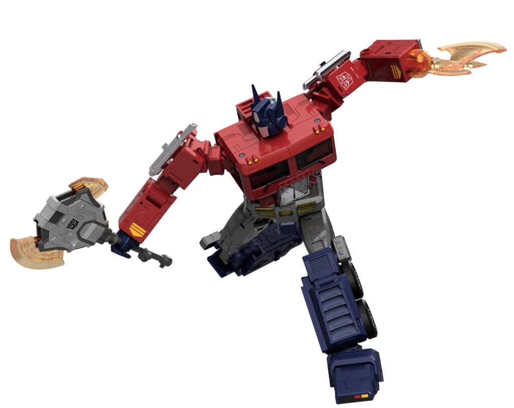 Figurine Transformers MPG-17 Optimus Prime Style Generation de Takara Tomy avec transformation avancée et accessoires emblématiques