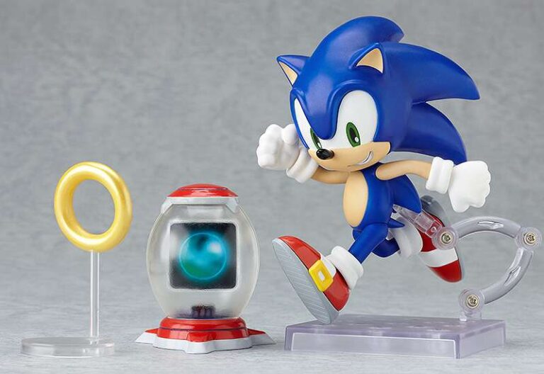 Figurine Nendoroid Sonic The Hedgehog avec anneaux, Émeraude du Chaos et accessoires iconiques de Sega