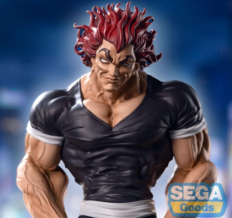 Figurine Baki-Dou Luminasta Yujiro Hanma de SEGA représentant la créature la plus forte du monde avec son imposante musculature