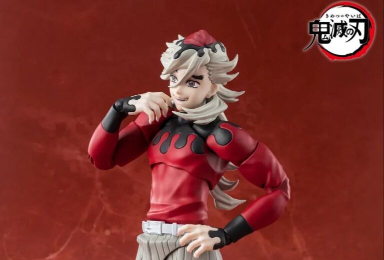 Figurine Demon Slayer Doma S.H.Figuarts de Tamashii Nations représentant la puissante Lune Supérieure avec ses éventails de guerre emblématiques