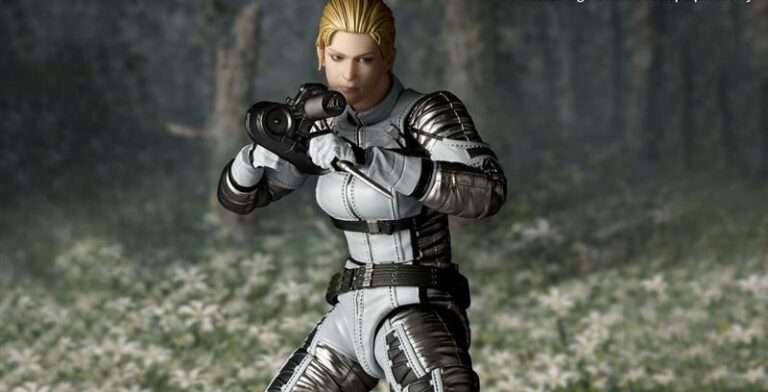 Figurine Revoltech AY Metal Gear Solid Δ Snake Eater The Boss de Kaiyodo représentant la légendaire mentor de Naked Snake avec son équipement militaire