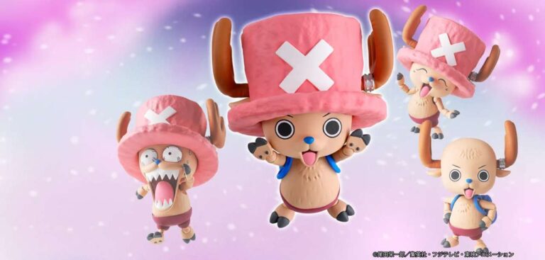 Figurine One Piece Tony Tony Chopper Drum Island S.H.Figuarts de Tamashii Nations avec son chapeau rose emblématique et ses expressions interchangeables