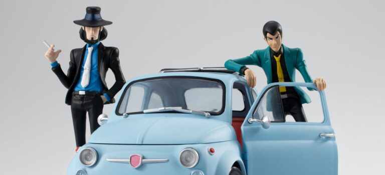 Lupin The Gallery 55th Limited Model MegaHouse avec Lupin III, Daisuke Jigen et voiture à l’échelle 1/20